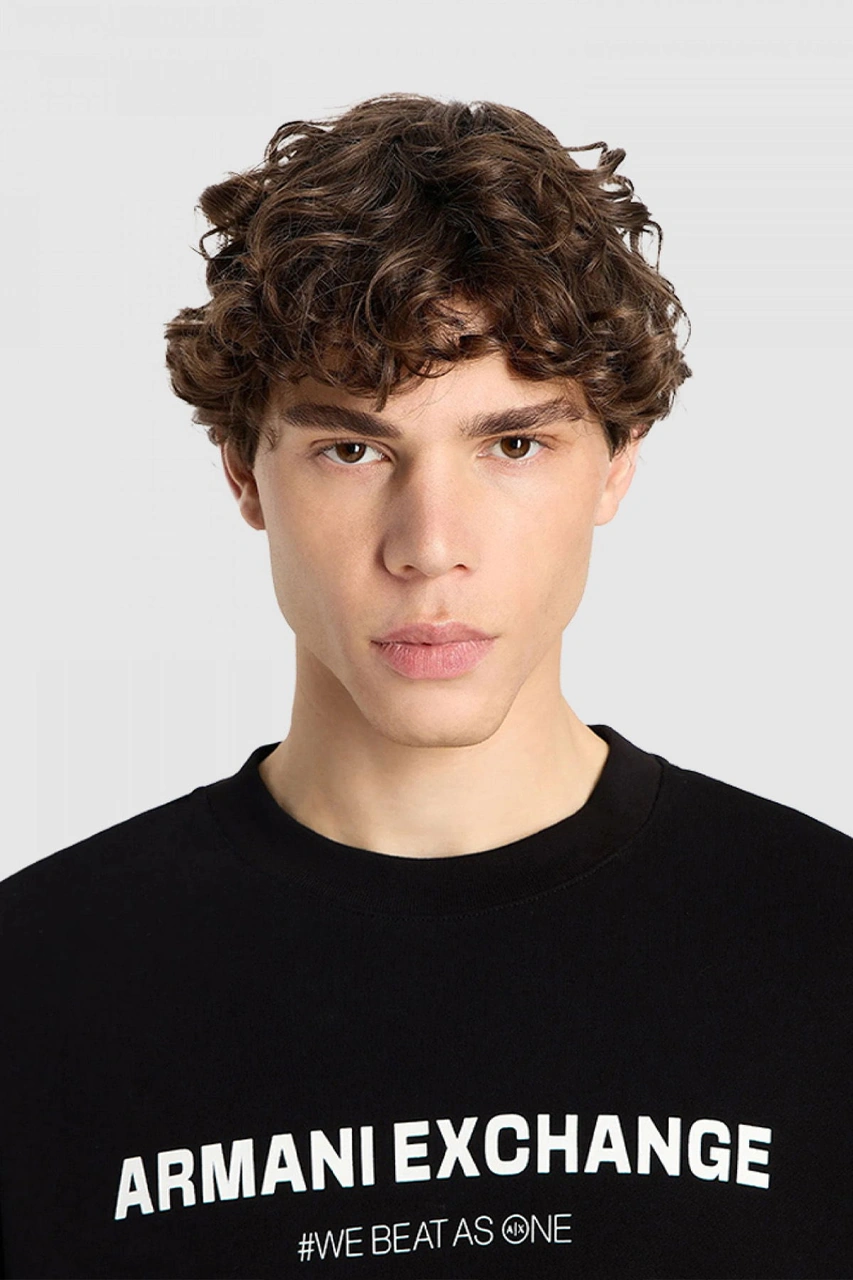 Armani Exchange Armani Baskılı Erkek Sweat Siyah