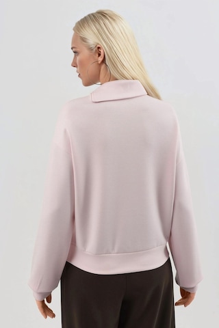 Hiccup Busem Rahat Kesim Fermuarlı Yaka Sweatshirt Pembe