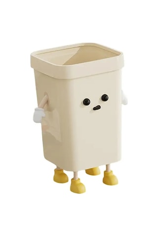Sones Sevimli Kare Çöp Kutusu Ev Oturma Odası Banyo Çöp Kutusu, Stil: 7l Ayaklı Beyaz Diğer
