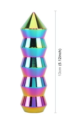 Tongxida Universal Renkli Uzun Koni Şekli Dişli Kafası Vites Topuzu Std