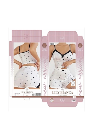 Jesica Bella Pijama Takımı Beyaz Beyaz