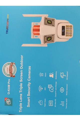 Yeni Kasa O-kam 3033, 9mp, Wifi, 3 Lensli Akıllı Kamera