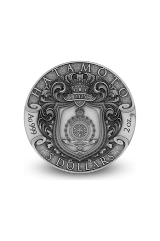 Agakulche Siyah Samuray Gümüş Sikke Coin