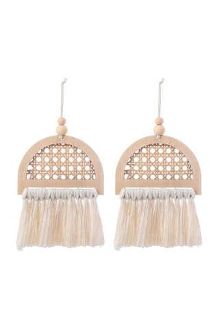 Homyl Kreş Odası Için Püsküllü Bambu Dokuma Duvar Asma Kolye