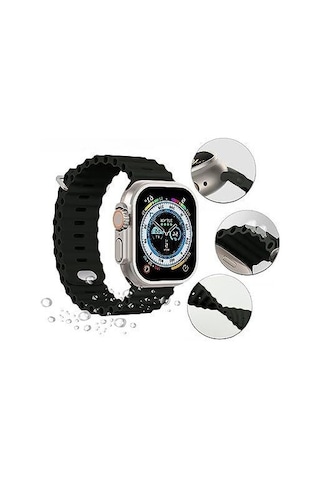 Apple Uyumlu Watch 42mm 44mm 45mm 49mm 1/2/3/4/5/6/se/7/8/ultra Akıllı Saat Ocean Kordon Ve Kayışı Asker Yeşili