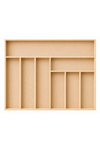Ayfiwood 47x35 Cm Kaşıklık Çekmece İçi Düzenleyici Doğal Ahşap Mutfak Organizer Çatal Bıçak Ve Servis Gereçleri