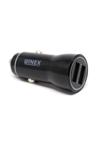 Winex W001 Usba Çift Çıkışlı 3.1A Araç Şarj Aleti Siyah
