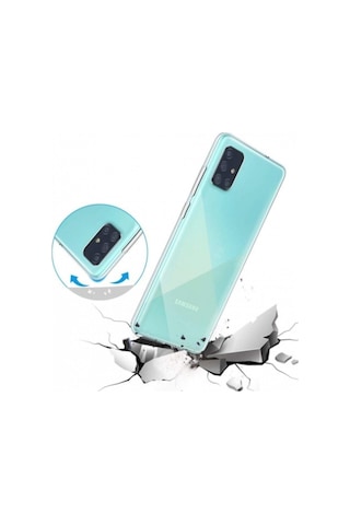 Samsung Galaxy Uyumlu A71 Kılıf Ultra Ince Esnek Süper Silikon 0.3mm R77938:şeffaf