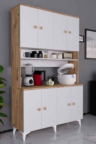 Urla Kahve Köşesi Çok Amaçlı Mutfak Kiler Erzak Dolabı Atlantik Çam Atlantik Çam