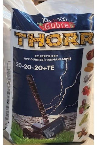 Thorr 20.20.20 Dengeli Npk Klorsuz Gübre Damlama Gübresi 20 Kg