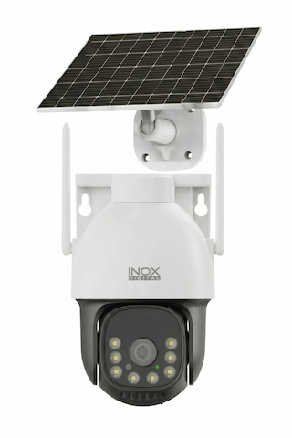 Inox-x12 4g Aov Esım Solar Güneş Enerjili Güvenlik Kamerası - Black Light Gece Renkli Dış Mekan Kamera