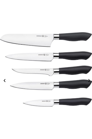 Korkmaz Nero 6 Parça Bıçak Seti Ahşap Standlı
