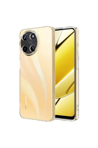 Realme 11 4g Kılıf Zore Süper Silikon Kapak Renksiz