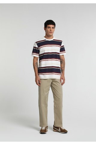 Colin's Colins Regular Fit Yuvarlak Yaka Çizgili Erkek Beyaz Kısa Kol Tişört Cl1081790 Q1.v1 Wht