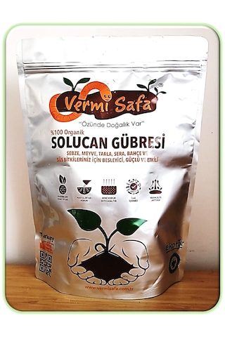 Vermisafa %100 Organik Doğal Katı Solucan Gübresi 2 KG