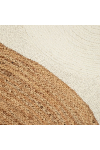 Mudo Home Marta Jüt Halı Naturel Beyaz 170x240 Çok Renkli