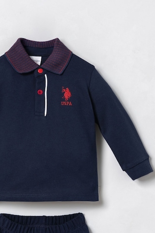 U.S. Polo Assn. Erkek Bebek Lacivert Uzun Kol Pijama Takım Usb3195-c-v1 Usb3195-c-v1