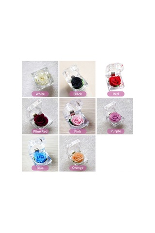 Xiyyadms Sürekli Gül Dekoratif Açık Renkli Ev Ve Partiler İçin Romantik Hediyelik Çiçek Kutusu