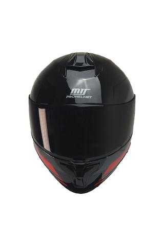 Mts Full Face Double Güneş Vizörlü Ece 22.06R Motosiklet Kaskı Kırmızı Siyah