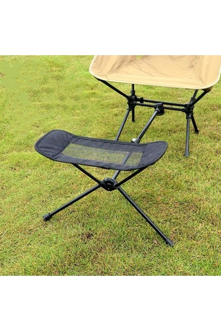 Homyl Katlanır Kamp Sandalyesi Ayak Dayama Aksesuarı Alüminyum Siyah