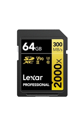 Lexar SDXC 64 GB UHS-II 2000X V90 U3 C10 4K Hafıza Kartı