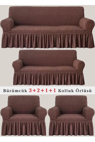 Upmall Bürümcük Koltuk , Çekyat Örtüsü, Kılıfı 3211 Kahve Kahve