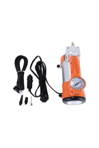 Metal Gövdeli Lastik Hava Kompresörü Turuncu Renk 12 Volt N11.847