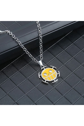 One Piece Kalp Pirates Heart Korsanları Kolye 92216901 Beyaz