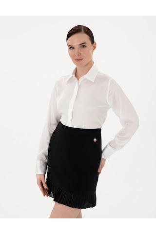 Pierre Cardin Kadın Ekru Gömlek Desenli 50313588-vr019 Ekru