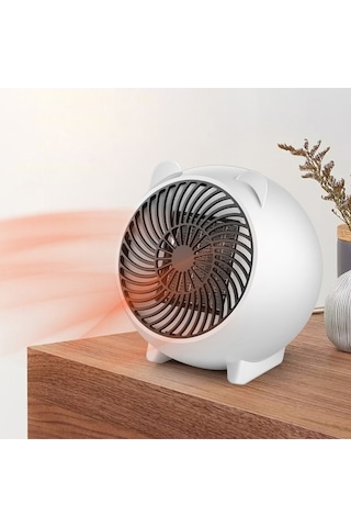 Pazly Ptc Mini Seramik Elektrikli Isıtıcı, Taşınabilir Hızlı Isıtma Fanı, 50hz Masaüstü Sıcak Hava Üfleyici, Ev Radyatörü