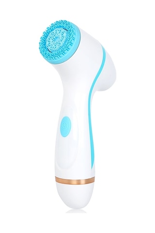 Sones Cnaier Ae-868 Pil İle Çalışan Silikon Ultrasonik Titreşimli Yüz Cilt Bakımı Elektrikli Yüz Temizleyici Mavi