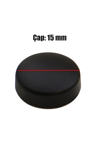 Dekoratif Vida Kapağı Mat Siyah 15mm 10'lu Paket Renk