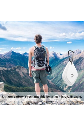 Kosona Beyaz Taşınabilir Akıllı Ultrasonik Sinek, Fare, Ağaç Karınca Ve Haşere Kovucu Cihazı - Usb Şarjlı 10-60 M² Etki Alanı