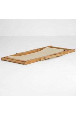 Flat Ahşap Şezlong - 3 Kademeli Sırt Dayama, Kolçaklı