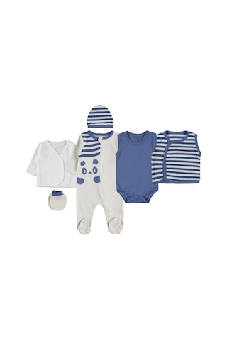 Civil Baby Pandalı 6'lı Zıbın Takımları - Lacivert