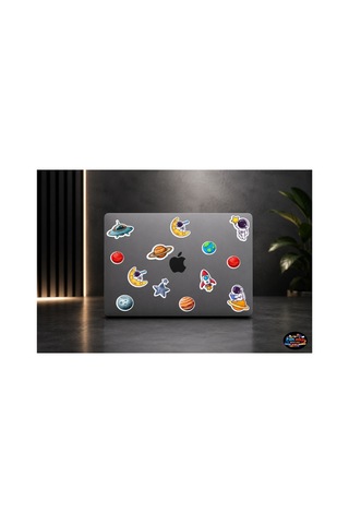 Uzay Ve Astronot Sticker Seti 21x30 Cm Çocuk Odası Gezegen Roket Dekoratif Duvar Sticker