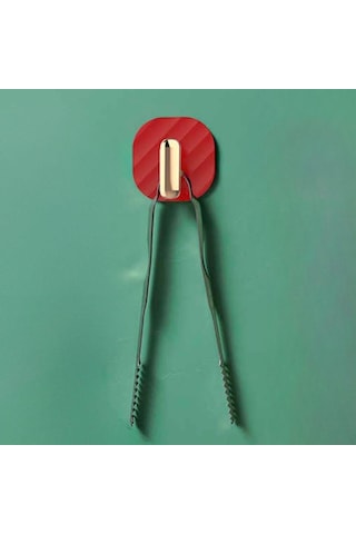 Buffer 2li Yapışkanlı Retro Askılık Dolap Kapak Kulpu Kırmızı -m11 Kırmızı