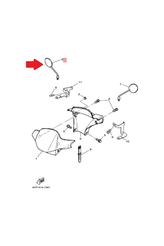Yamaha Bws 100 Or. Sağ Ayna 4Vp-F6290-10 (516579530)