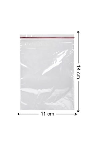 Kilitli Naylon Poşet Kilitli Naylon Torba 11X14 Cm 100 Adet