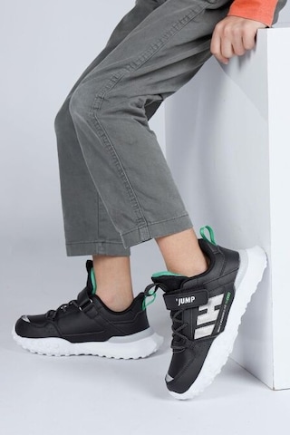 Jump 29602 Cırtlı Üniseks Çocuk Sneaker Günlük Spor Ayakkabı Siyah Siyah