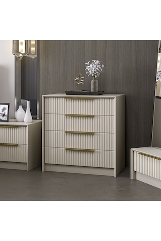 Kale Luxe 4ç Şifonyer - Kumtaşı