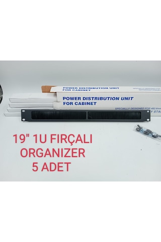 AMP 19″ 1U Fırçalı Organizer 5 Adet