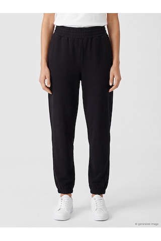 LC Waikiki Lc Waıkıkı Siyah Beli Lastikli Kadın Jogger Eşofman Altı