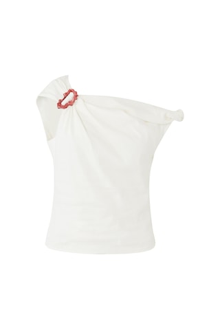 Anna Quan Şık Off - Shoulder Bluz İvory