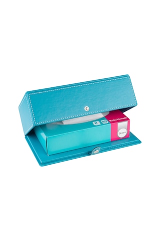 2k Suni Deri Peçetelik Mendil Kutusu 13 24 6 Cm. Turkuaz Turkuaz