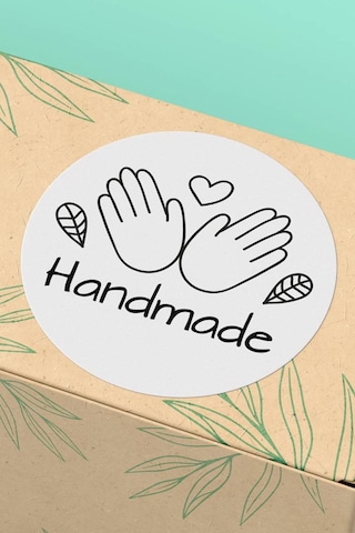 Handmade El Yapımı Sticker 3x3cm St2375 Çok Renkli