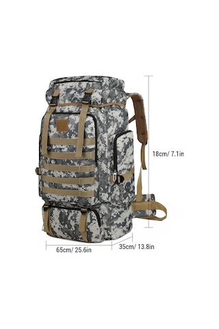 Hombey Açık Hava Çantası Büyük Kapasiteli Yürüyüş Sırt Çantası Açık Hava Kamp Sırt Çantası Tuval Trekking Turuncu