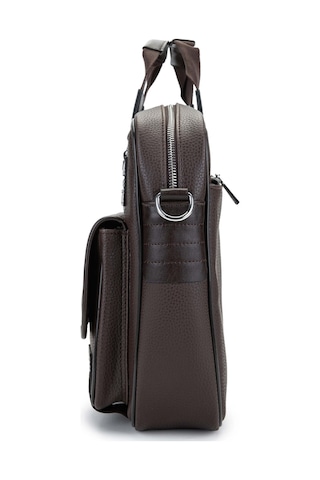 Tamer Tanca Unisex Vegan Kahverengi Evrak Çantası 1012 2005 Erk Canta Y24 Kahve Fltr Kahverengi