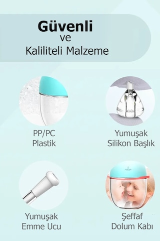Babyhope Esp-923 Bebek & Çocuk Burun Aspiratörü 0-10 Yaş Uyumlu Temizleme Cihazı Mavi