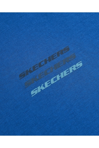 Skechers Essential M Short Sleeve T-Shirt Erkek Mavi Tshirt S241007-403
